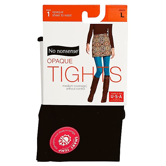 No Nonsense Sheer To Wst Tight Black Large - Each