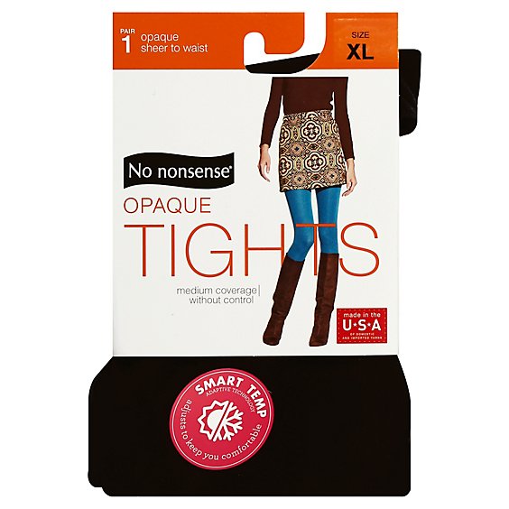 No nonsense Tights Opaque Sheet To Waist Black Extra Large - Each