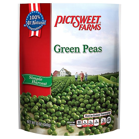 Pictsweet Farms Peas Green Simple Harvest - 12 Oz