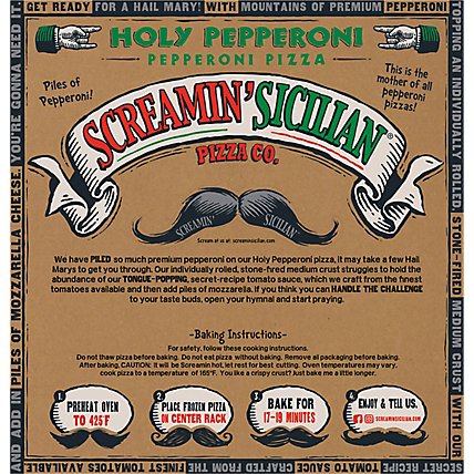 Screamin Sicilian Pizza Holy Pepperoni Frozen - 22.3 Oz - Image 6