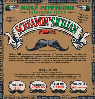 Screamin Sicilian Pizza Holy Pepperoni Frozen - 22.3 Oz - Image 6