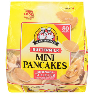 De Wafelbakkers Pancakes Mini Buttermilk 60 Count - 21.2 Oz