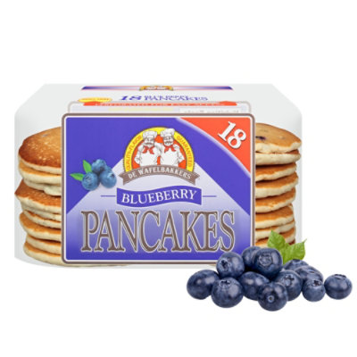 De Wafelbakkers Pancakes Blueberry 18 Count - 24.8 Oz