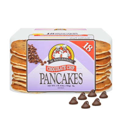 De Wafelbakkers Pancakes Chocolate Chips 18 Count - 24.88 Oz - Image 1