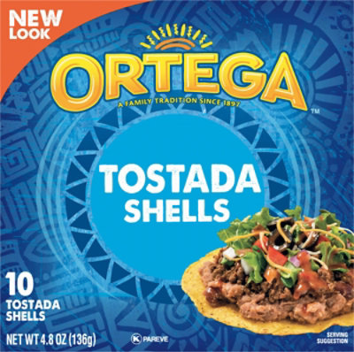 Ortega Tostada Shells Corn Box 10 Count - 4.8 Oz