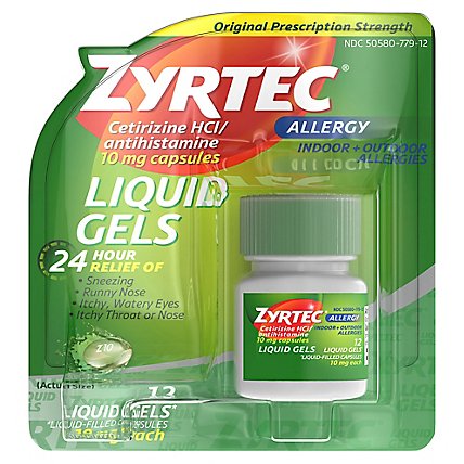Zyrtec Allergy Liquid Gels Adult - 12 Count - Image 2