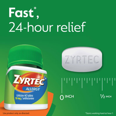 Zyrtec Tablets Allergy Reliff 10mg - 70 Count - Image 3