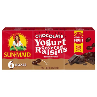 Sun-Maid Raisins Dark Chocolate Yogurt - 6-1 Oz - Image 2