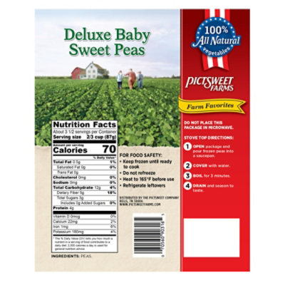 Pictsweet Farms Peas Baby Sweet Deluxe Farm Favorites - 10 Oz - Image 6