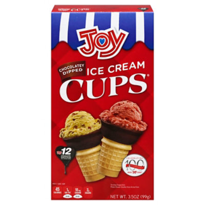 Joy Ice Cream Cups Chocolatey Dipped 12 Count - 3.5 Oz - Image 3