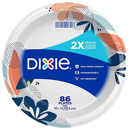Dixie Everyday Paper Plates Printed 10 1/16 Inch - 86 Count - Image 1