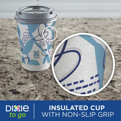Dixie Paper Cups & Lid To Go Printed 12 Ounce - 64 Count - Image 5