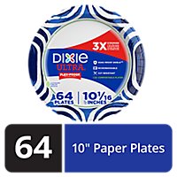 Dixie Ultra Paper Plates Printed 10 1/16 Inch - 64 Count - Image 1