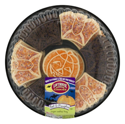Bakery Cookies Tray Bat & Pumpkin - Each