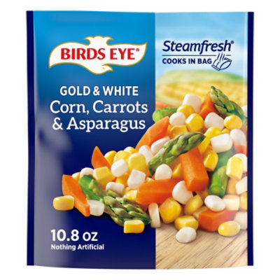Birds Eye Steamfresh Gold And White Corn Carrots & Asparagus Mixed Frozen Vegetables - 10.8 Oz