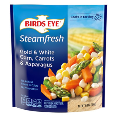 Birds Eye Steamfresh Gold And White Corn Carrots & Asparagus Mixed Frozen Vegetables - 10.8 Oz - Image 1