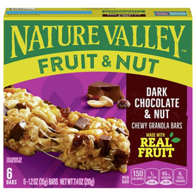 Nature Valley Granola Bars Fruit & Nut Chewy Trail Mix Dark Chocolate & Nut - 6-1.2 Oz - Image 3