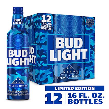 Bud Light Beer Bottles - 12-16 Fl. Oz. - Image 1