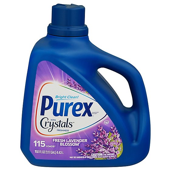 Purex Laundry Detergent Liquid with Crystals Fresh Lavender Blossom - 150 Fl. Oz.