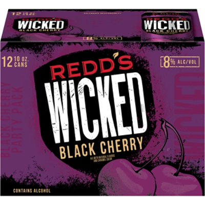 Redds Wicked Black Cherry Ale Beer Cans 8% ABV - 12-10 Fl. Oz. - Image 3