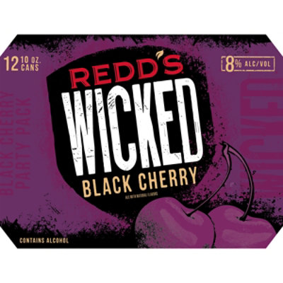 Redds Wicked Black Cherry Ale Beer Cans 8% ABV - 12-10 Fl. Oz. - Image 4