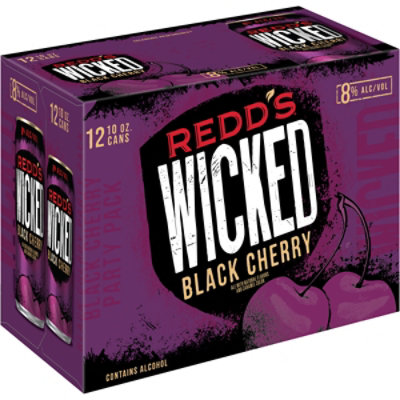 Redds Wicked Black Cherry Ale Beer Cans 8% ABV - 12-10 Fl. Oz. - Image 2