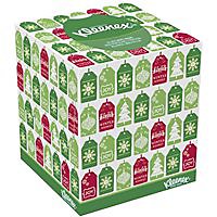 Kleenex Facial Tissue 2 Ply White Holiday Box - 55 Count - Image 1