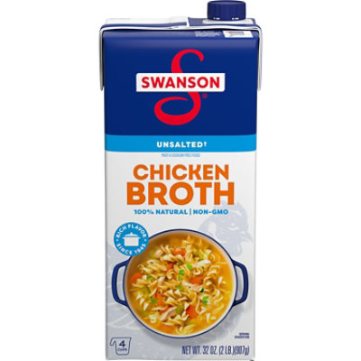 Swanson Broth Chicken Unsalted - 32 Oz