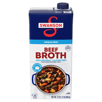 Swanson Unsalted Beef Broth - 32 Oz - Image 1