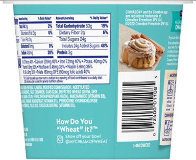 Cream of Wheat Cereal Hot Instant To-Go Cinnabon - 2.29 Oz - Image 6