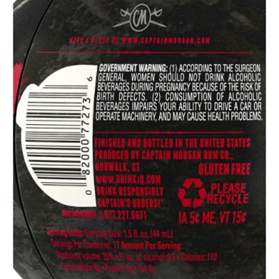 Captain Morgan Cannon Blast 70 Proof - 750 Ml (limited quantities may be available in store) - Image 3