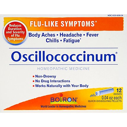 Boiron Oscillococcinum Flu-Like Symptoms Quick-Dissolving Pellets - 12 Count - Image 2