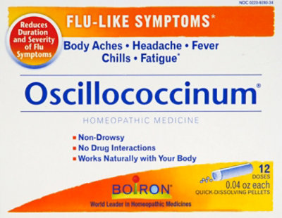 Boiron Oscillococcinum Flu-Like Symptoms Quick-Dissolving Pellets - 12 Count - Image 2