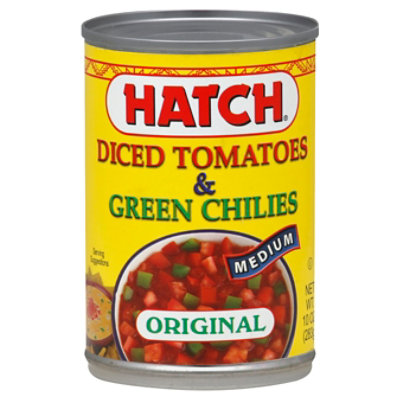 HATCH Diced Tomatoes & Green Chilies Original Medium Can - 10 Oz - Image 1