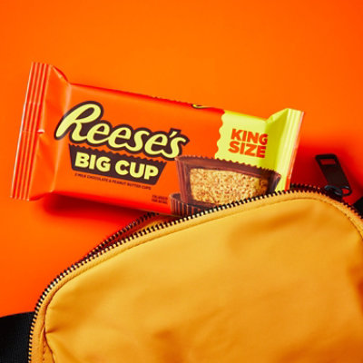 Reeses Big Cup Milk Chocolate King Size Peanut Butter Cups Candy Pack - 2.8 Oz - Image 4