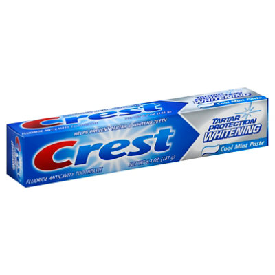 Crest Toothpaste Fluoride Anticavity Tartar Protection Whitening Cool Mint Paste - 5.7 Oz