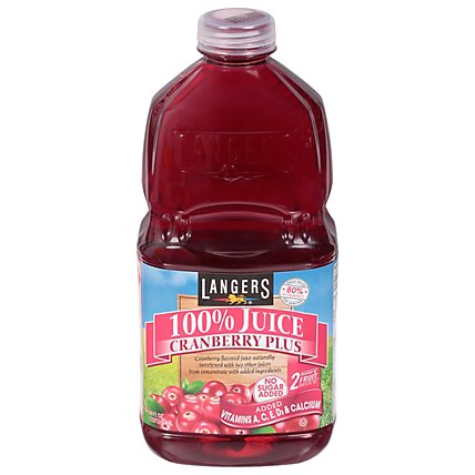 Langers Juice No Sugar Added Cranberry Plus - 64 Fl. Oz. - Image 1