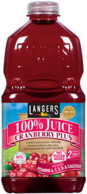 Langers Juice No Sugar Added Cranberry Plus - 64 Fl. Oz.