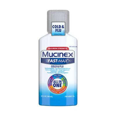 Mucinex Fast-Max Cold & Flu Medicine All in One Maximum Strength Liquid - 6 Fl. Oz - Image 2