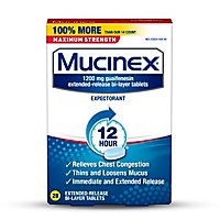 Mucinex Expectorant Chest Congestion 12 Hour Relief Maximum Strength Tablets - 28 Count - Image 2