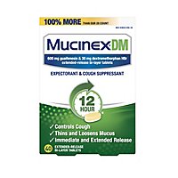 Mucinex DM Expectorans & Cough Suppressant 12 Hours Relief Extended Release Tablets - 40 Count - Image 2