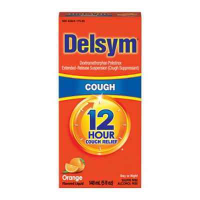 Delsym Cough Suppressant Cough Relief 12 Hour Orange Flavored - 5 Fl. Oz. - Image 2