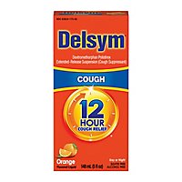Delsym Cough Suppressant Cough Relief 12 Hour Orange Flavored - 5 Fl. Oz. - Image 2