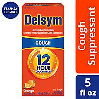 Delsym Cough Suppressant Cough Relief 12 Hour Orange Flavored - 5 Fl. Oz. - Image 1