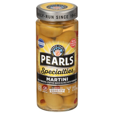 Musco Family Olive Co. Pearls Specialties Olives Queen Martini Vermouth Pepper Stuffed - 6.7 Oz - Image 2