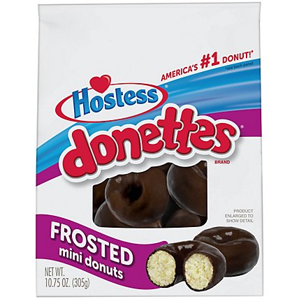 Hostess Donettes Frosted Chocolate Mini Donuts Bags - 10.75 Oz - Image 1