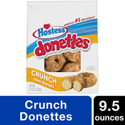 Hostess Donettes Crunch Mini Donuts Bag - 9.5 Oz