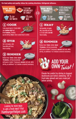 Betty Crocker Hamburger Helper Beef Stroganoff Deluxe Box - 5.5 Oz - Image 6