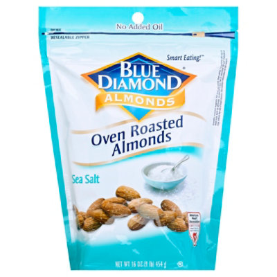 Blue Diamond Almonds Oven Roasted Sea Salt - 16 Oz