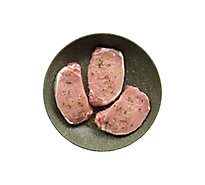 Meat Counter Seasoned Pork Loin Boneless Chops - 1 LB